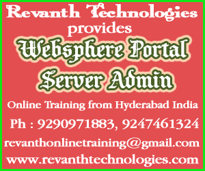 Websphere Portal Server Admin Online Training from India